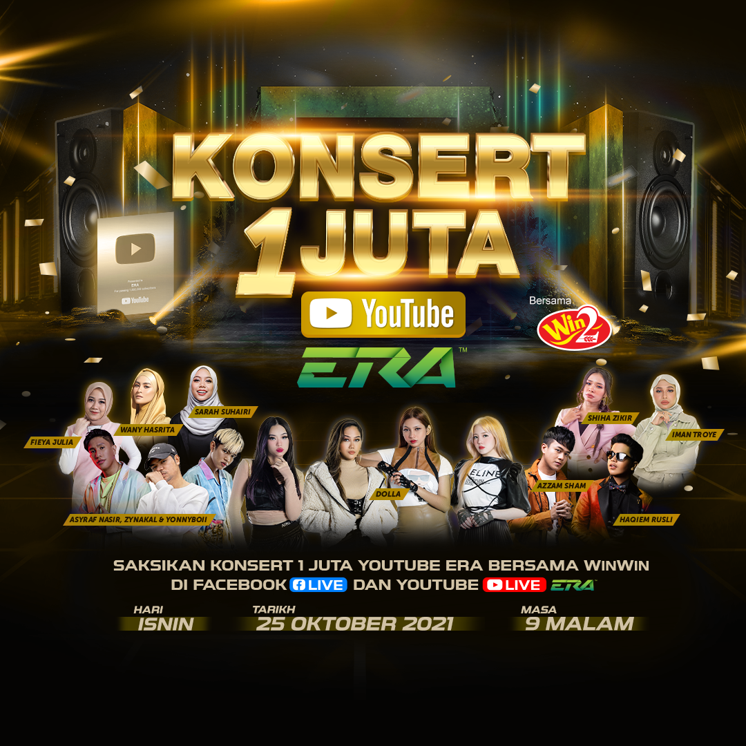 Strim Konsert Digital Konsert 1 Juta Youtube Era Pada 25 Oktober